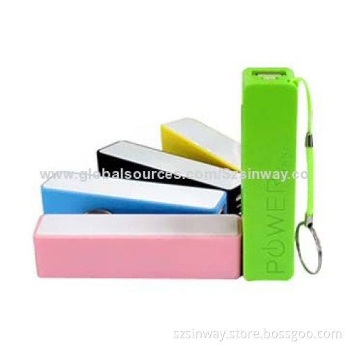 2,600mAh Cheapest Lipstick Power Banks, Long Standby Time, 5V DC/1A Input